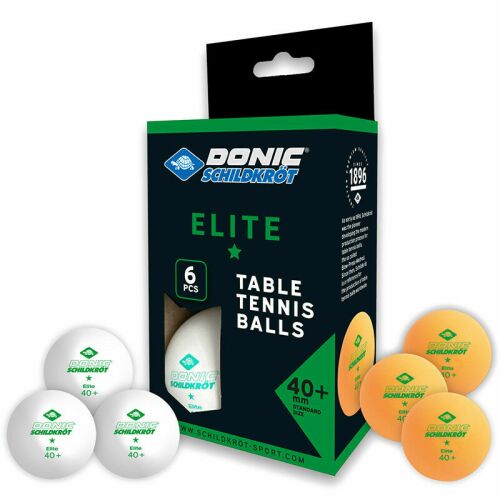 DONIC Elite TT-Ball asztalitenisz labdák * 6 db - fehér és narancssárga 173773531 - Donic