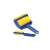 Sticky Buddy pet hair remover, blue and yellow, with a smaller version