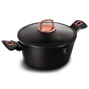 Berlinger Haus Black Rose Collection 20cm Гювеч с капак, Черен и Розово злато - Тигани за готвене и печене