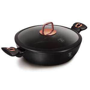 Berlinger Haus BH-1640N Black Rose Collection 28 cm плитък съд с капак, черен и розово злато - Berlinger Haus Крака