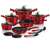 Berlinger Haus Metallic Line Burgundy Edition 15 piece cookware set, featuring pots, pans, and utensils