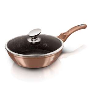 Berlinger Haus Metallic Line Rose Gold Edition Deep Frying Pan with Lid 24cm - Cookware & bakeware