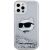 Karl Lagerfeld iPhone 12 tok Choupette macska dizájnnal és ezüst csillámokkal