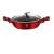 Плитък тиган Berlinger Haus Metallic Line 24 cm, с капак, бордо