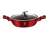 Плитък тиган Berlinger Haus Metallic Line 24 cm, с капак, бордо