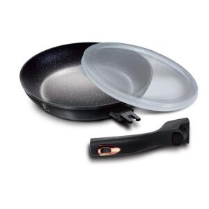 Berlinger Haus Black Rose Collection 24cm Frying Pan with Detachable Handle and Lid - Frying Pan