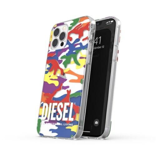 iPhone 12 tok Diesel Clear Pride Camo többszínű