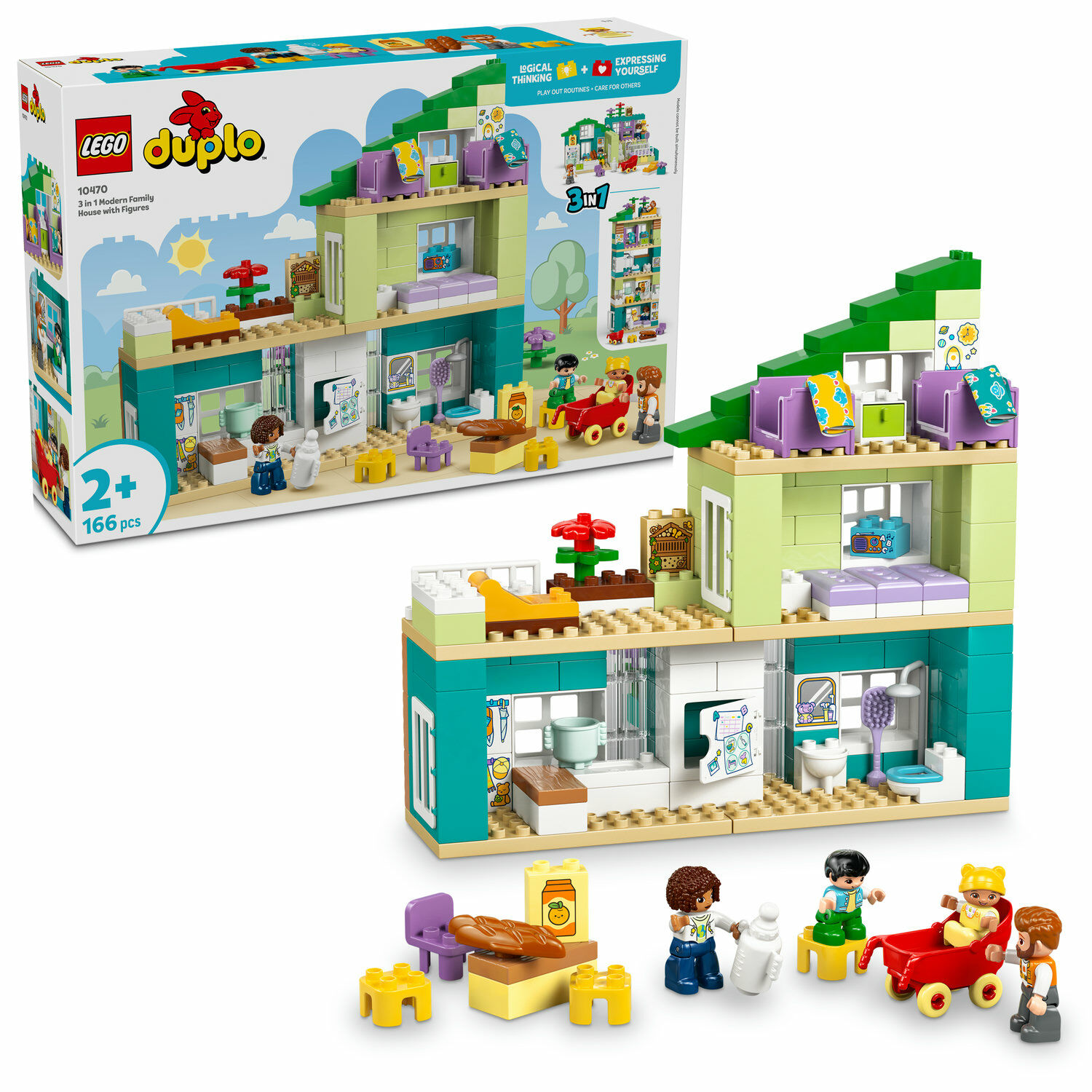 E-shop LEGO® DUPLO® Moderný rodinný dom 3 v 1 s figúrkami 10470