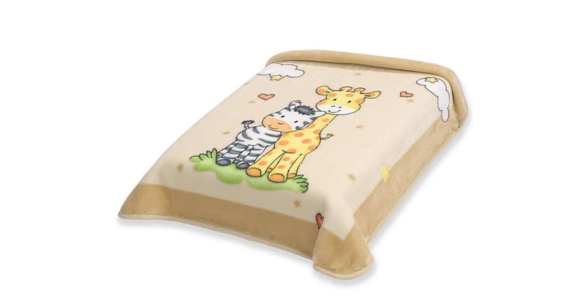 Belpla Baby perla ster Pléd 80x110cm Zebra bézs Pepita.hu