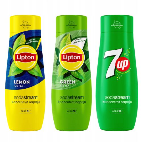 Lipton Citromos, Lipton Zöld és 7UP SodaStream Koncentrátumok - Szódagép szörp