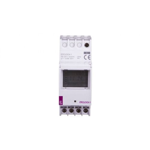 Digitális időzítő, 1 csatornás, 16A, 230V AC, napi/heti, ETICLOCK-1 002472011 148658168 - Időzíthető kapcsolóóra