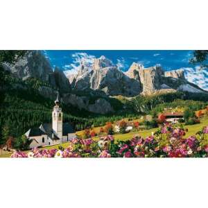 Clementoni 13200 darabos puzzle, Sella, Dolomitok, hegyvidéki táj templommal és virágokkal - Clementoni Puzzle
