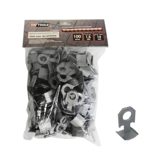 AWTOOLS Csempe Szintező Rendszer Klipszek 1.5mm, 100 db - Kőműves és burkoló eszköz