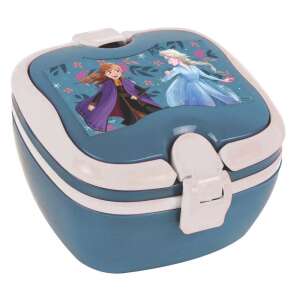 Disney Frozen sandwich box, blue, with Anna and Elsa, microwave safe - Feeding