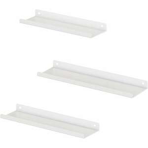 Set od 3 bijele metalne plutajuće police za dekoraciju zidova - Namještaj za predsoblje