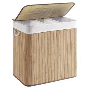 Košara za rublje od bambusa s poklopcem i ručkama, 150 litara | SONGMICS 97907682 - SONGMICS Košara za rublje