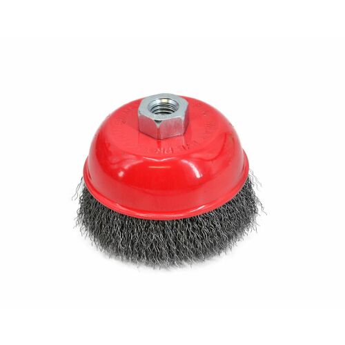 AWTOOLS PÁRNÁS KEFE 75 mm M14 KRIPPENTETT DRÓT 169329222 - Gépi drótkefe