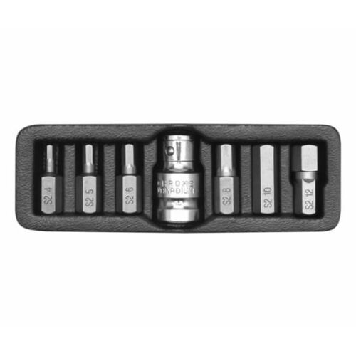 YATO 7 darabos imbusz bit készlet (4-12mm) adapterrel, S2 acél, dugókulcsokhoz - Bitfej