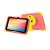 Kruger&Matz FUN 808 Gyerek Tablet, rózsaszín sárga díszítéssel, elölről és hátulról