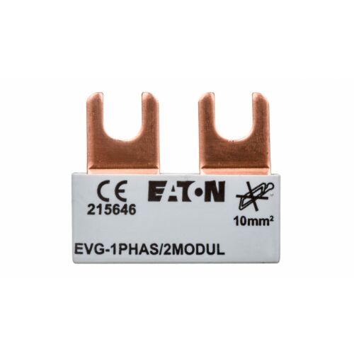 Csatlakozósín 1P 63A 10mm2 villás (2 modul) EVG-1PHAS/2MODUL 215646 148914602 