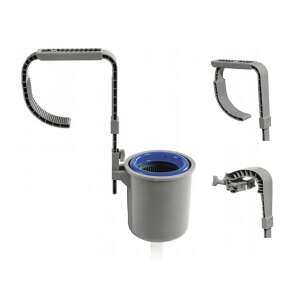 Bestway Flowclear 58233 Above Ground Pool Skimmer, 4-view collage showing the skimmer from different angles - Skimmer