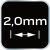 2,0 mm-es kör alakú távtartók, 100 db. 149001017