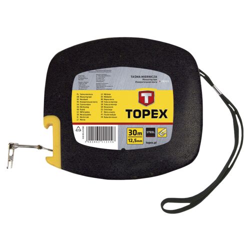 TOPEX 30m Acél Mérőszalag, tartós és pontos - Mérőszalag