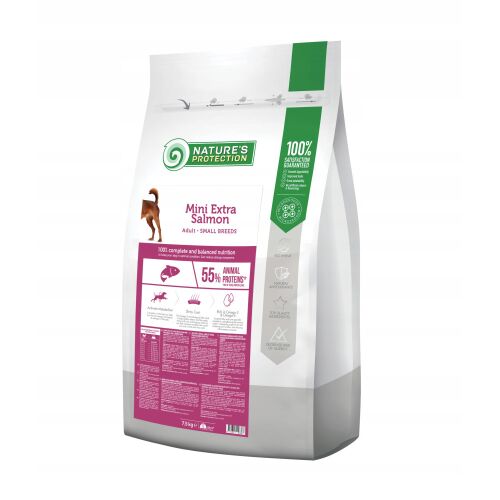 Nature's Protection Mini Extra Lazac 7,5 kg 149058569 - Száraz kutyaeledel