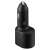 Samsung 2-port car charger, black, angled view