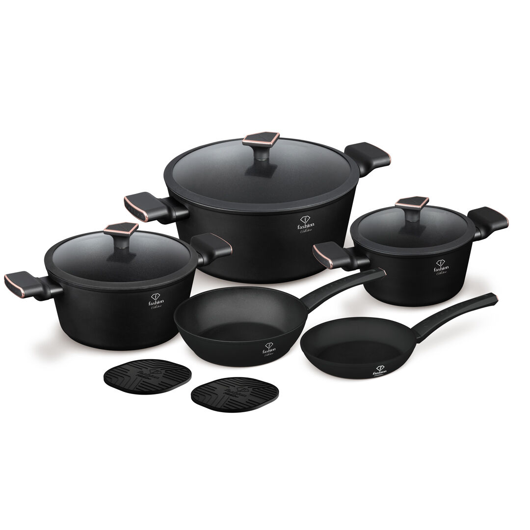 E-shop Fahion by Berlinger Haus Matte Black Collection 10-dielna sada ri...