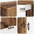 vidaXL 3 pcs Öreg fa 149130501