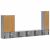 vidaXL TV falit kabinet szett Falra szerelhető 6 pcs Szürke Sonoma 149133393
