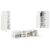 vidaXL 2 pcs Magas Fényű Fehér 149134920