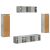 vidaXL TV szekrény 5 pcs Beton Szürke 149136963