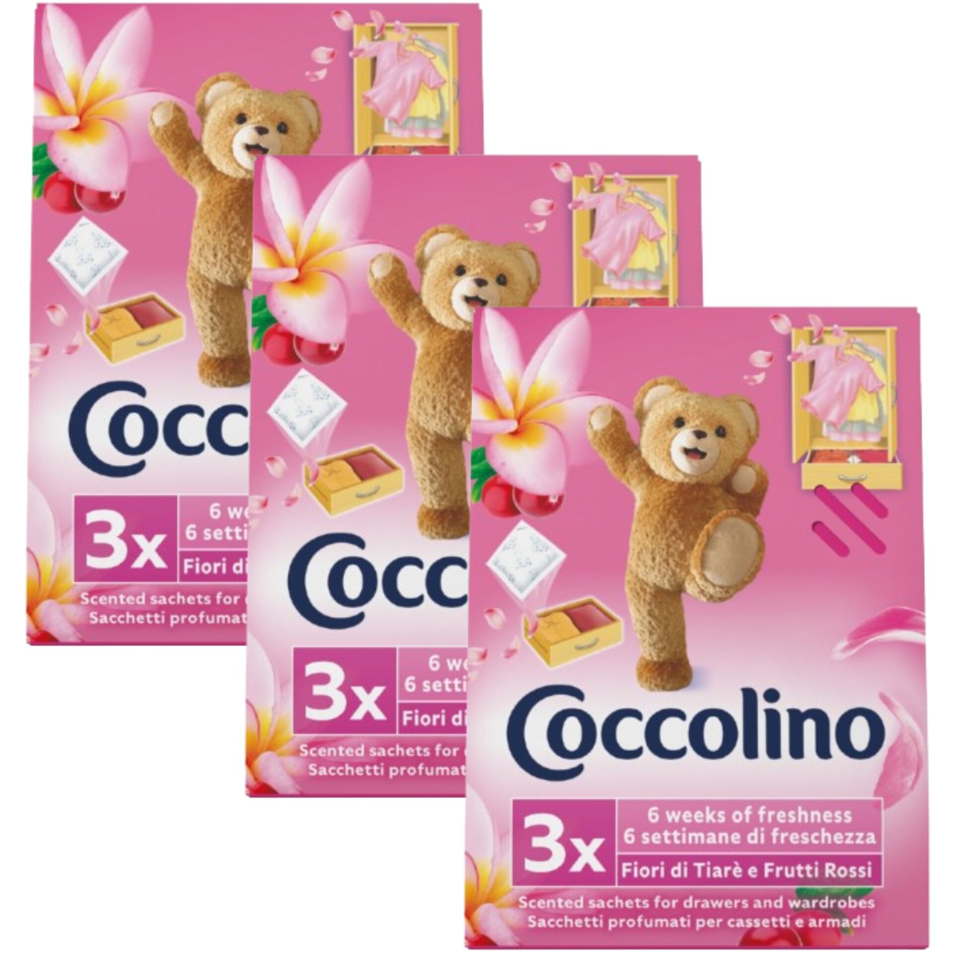 E-shop Coccolino Parfumový vankúšik ružový 3x3ks