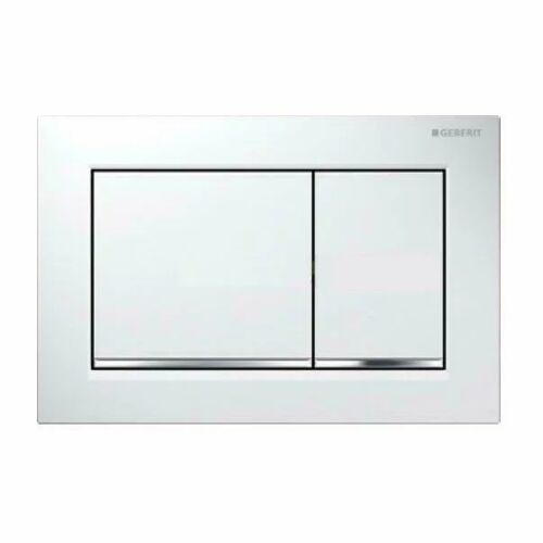 Geberit Sigma30 fehér és króm öblítőlap - WC tartály tartozék