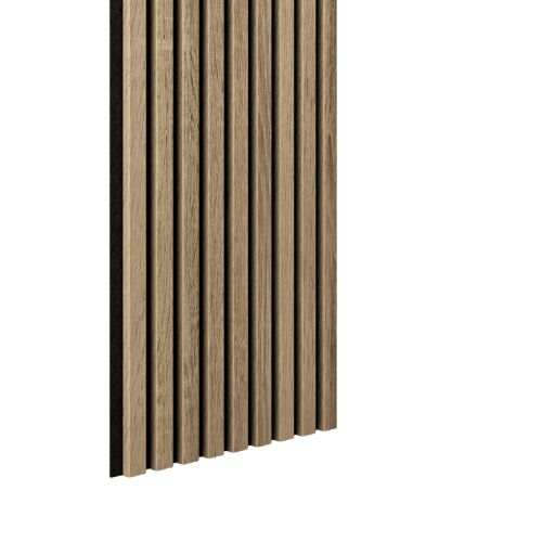 Dekorációs MDF panel LDA PREMIUM, akusztikai panel típus, Természetes tölgy Saragossa, 260x40 cm 149279252 - Falpanel és falmatrica