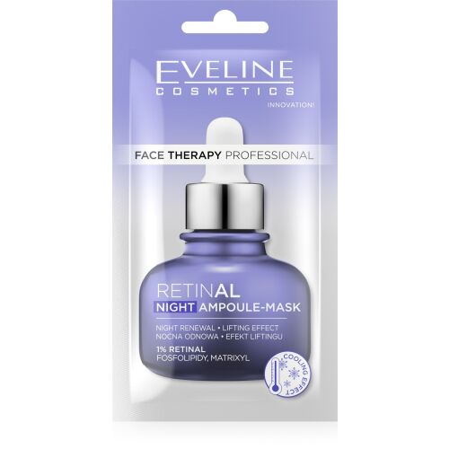 EVELINE Face Therapy Professional lifting maszk 1% retinollal éjszakai megújuláshoz - Bőrápoló maszk és pakolás