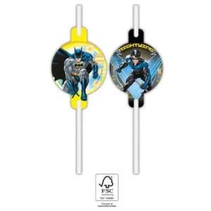 Papierové slamky Batman a Nightwing, dizajn Rogue Rage, sada 4 ks - Slamky