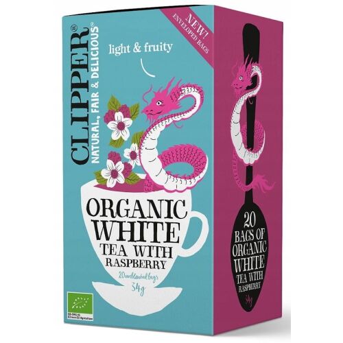 BIO MÁLNÁS FEHÉR TEA (20 x 1,7 g) 34 g - CLIPPER 149314095 - Zöld tea és fehér tea