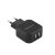 Qoltec 17W Dual USB fali töltő, 3/4-es nézet