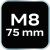 Bordás hegy M8 x 75 mm, S2 x 2 db. 154901070
