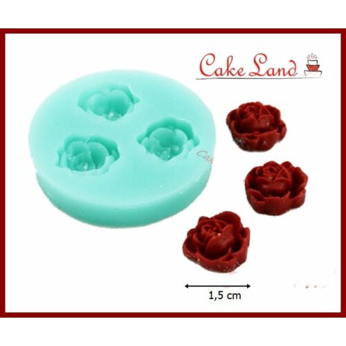 Cake Land rózsa szilikon forma tortadíszítéshez, 1,5 cm rózsa méret - Sütőforma