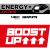 Energy+ rendszer logó és BOOST UP márka