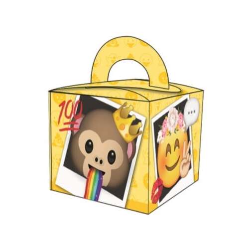 Emoji ajándékdoboz, party box majom és mosolygós arccal - Művészet és hobbi