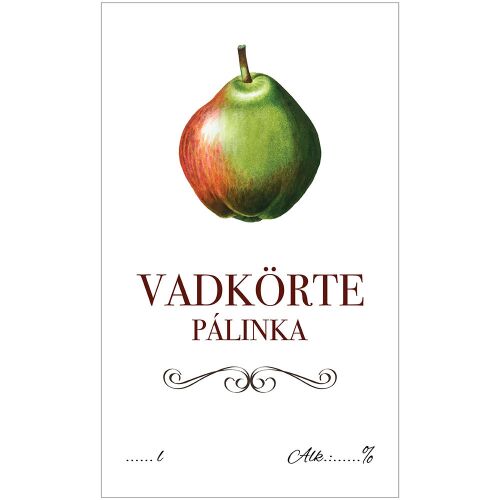 Vadkörte Pálinka Üveg Címke - ECO Design - Italcímke