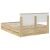 vidaXL Ágykeret fiókkal tárolóval Sonoma tölgy 150 x 200 cm Mérnöki Fa 149404802