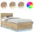 vidaXL Ágykeret LED -es lámpákkal Sonoma tölgy 70 x 190 cm Faanyag 149413135