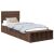 vidaXL Ágykeret polcokkal fejtámlával Barna Tölgy 75 x 190 cm Faanyag 149413517