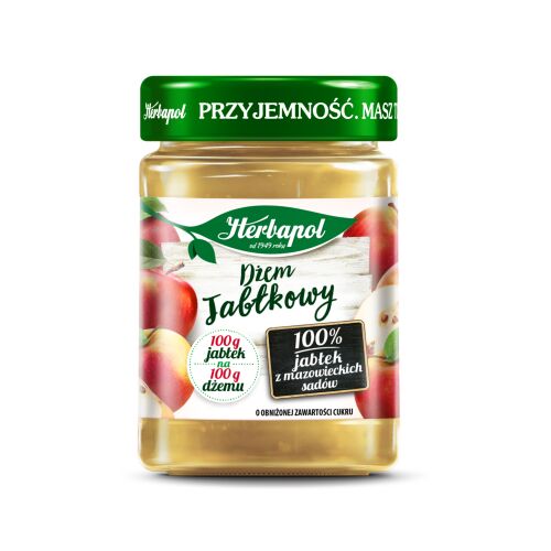 Herbapol Alma Lekvár 280g, hagyományos lengyel gyümölcskrém, 100g almából 100g lekvárban, tökéletes reggelihez vagy desszertekhez - Lekvár és dzsem
